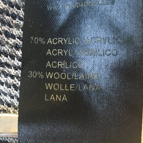 Anthropologie Troubadour Sweater Med Wool Plaid Over Shoulder Petal Flower Art - Picture 10 of 11